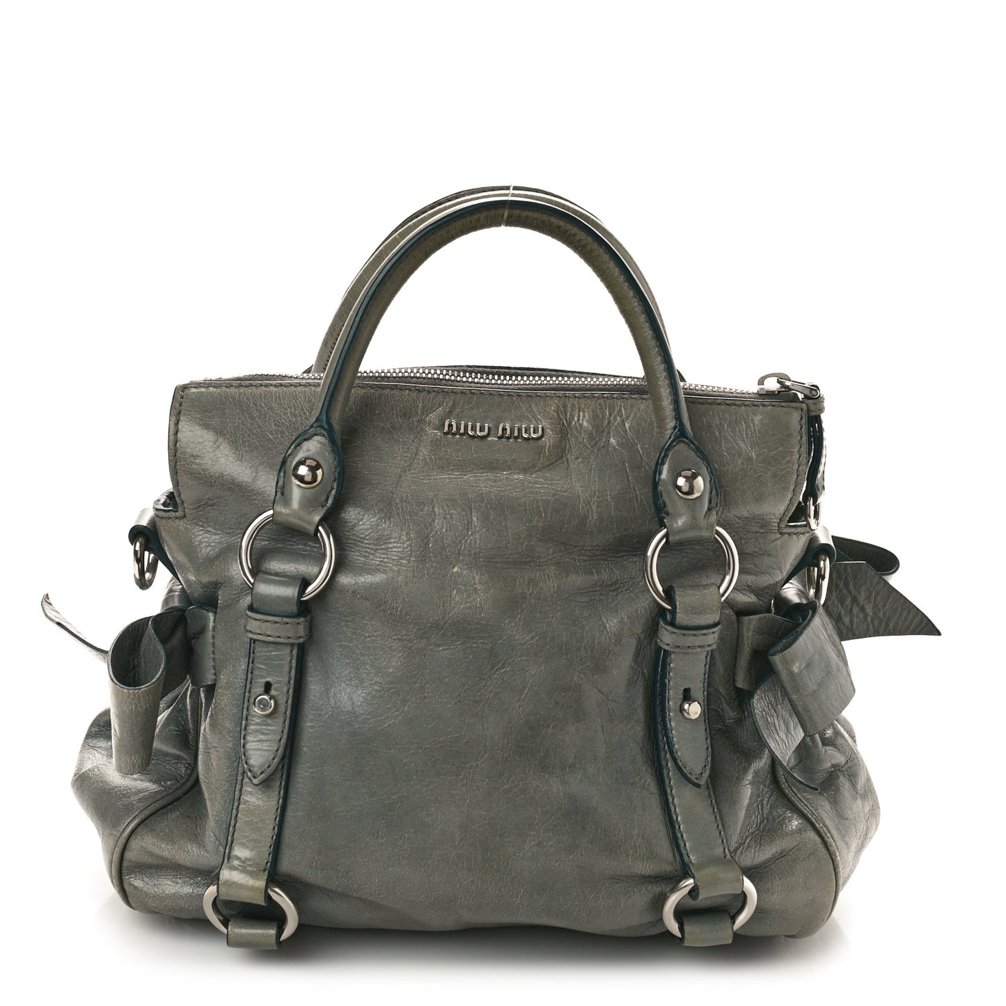 Vitello Lux Mini Bow Bag Agave