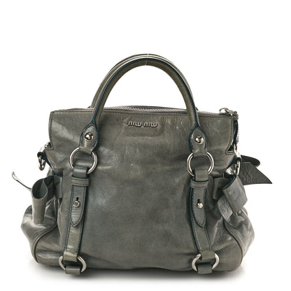 Miu Miu Vitello Lux Mini Bow Bag Agave 1 of 12