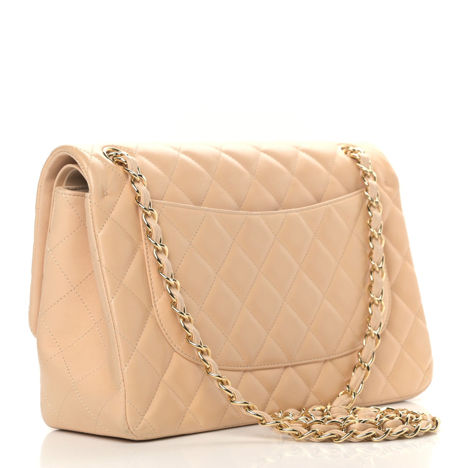 Chanel Lambskin Quilted Jumbo Double Flap Beige Clair 3 of 16