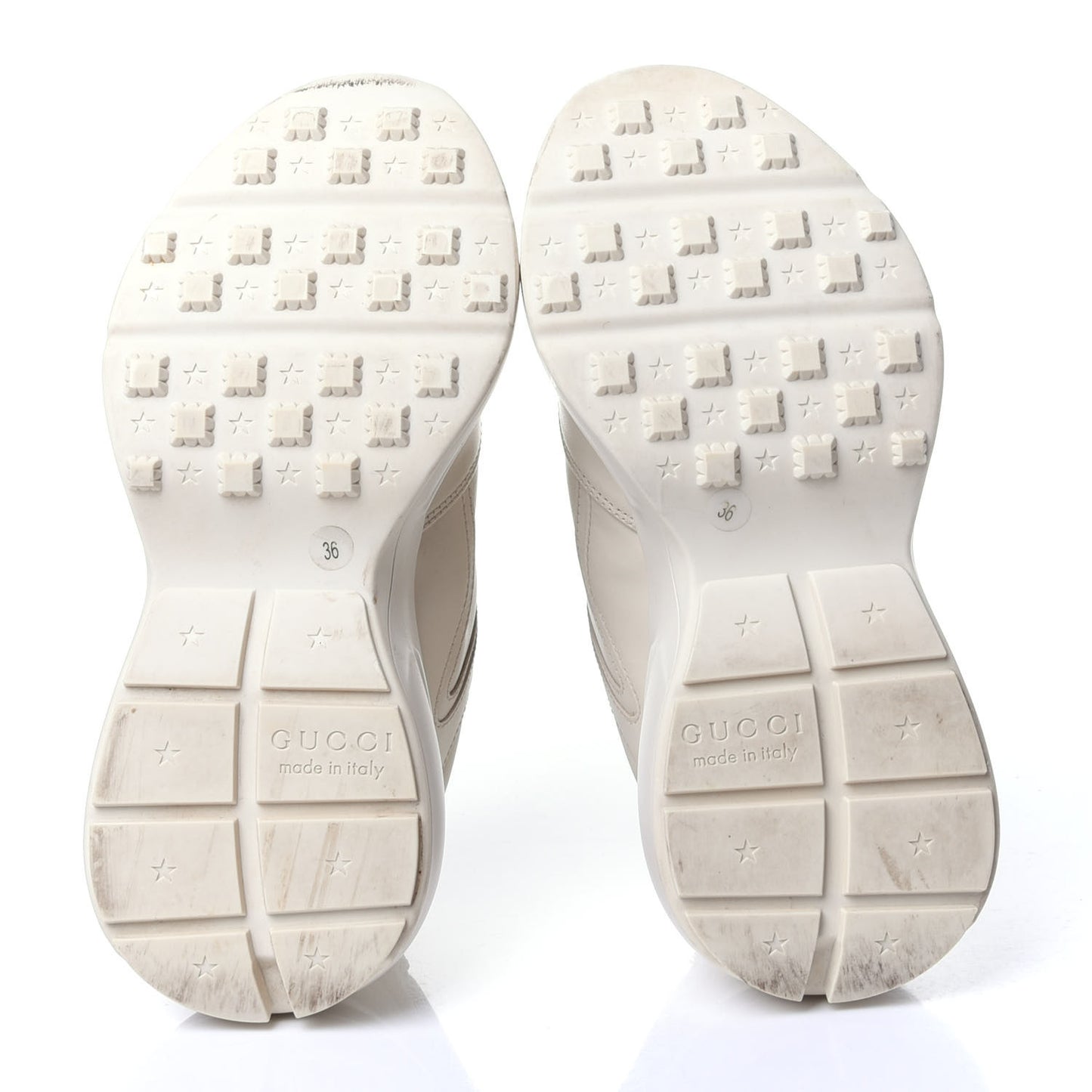 Calfskin Hawaii Print Womens Rhyton Sneakers 36 Ivory
