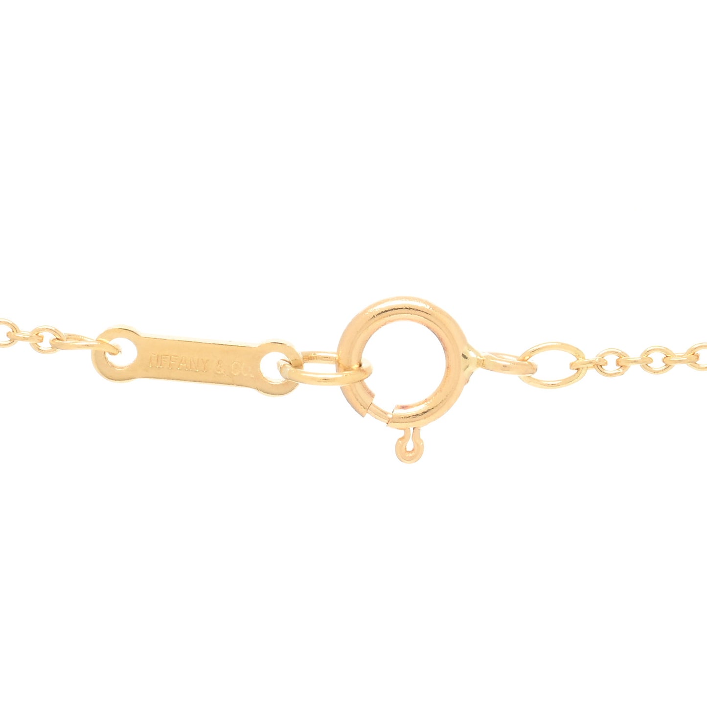 18K Yellow Gold 11mm Elsa Peretti Bean Pendant Necklace