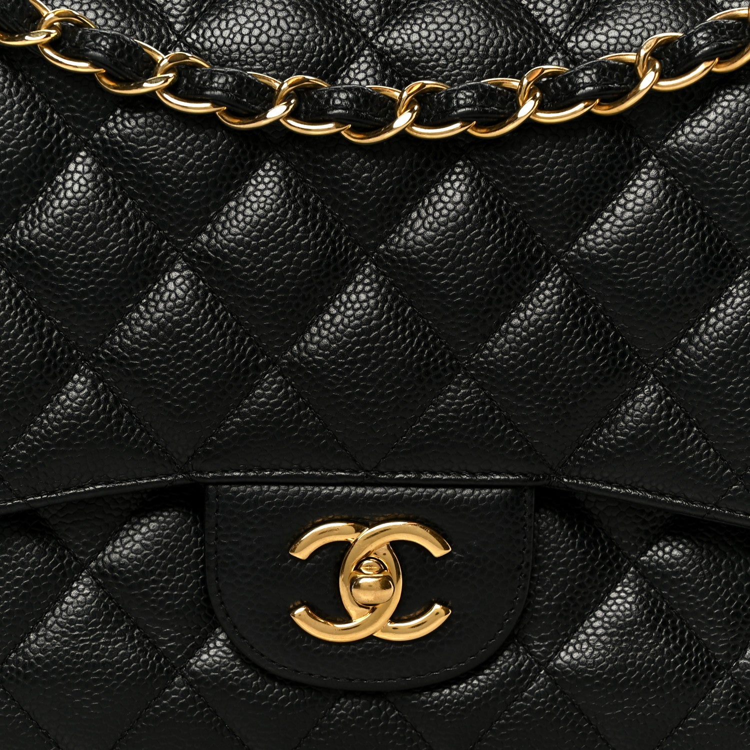Chanel Caviar Quilted Jumbo Double Flap Black 9 of 11