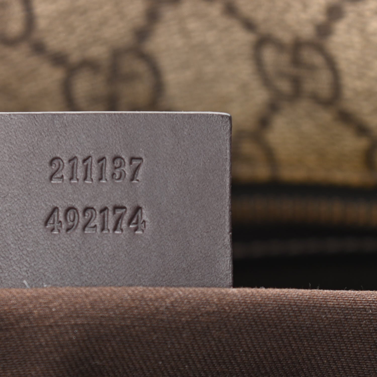 Gucci GG Supreme Monogram Medium Zippered Shopping Tote Dark Brown 7 of 14