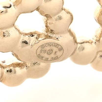 Chanel Metal Glass Swirling Pearls Hair Clip Gold 3 of 4