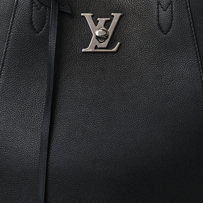 Louis Vuitton Calfskin Lockme Cabas Black 7 of 9