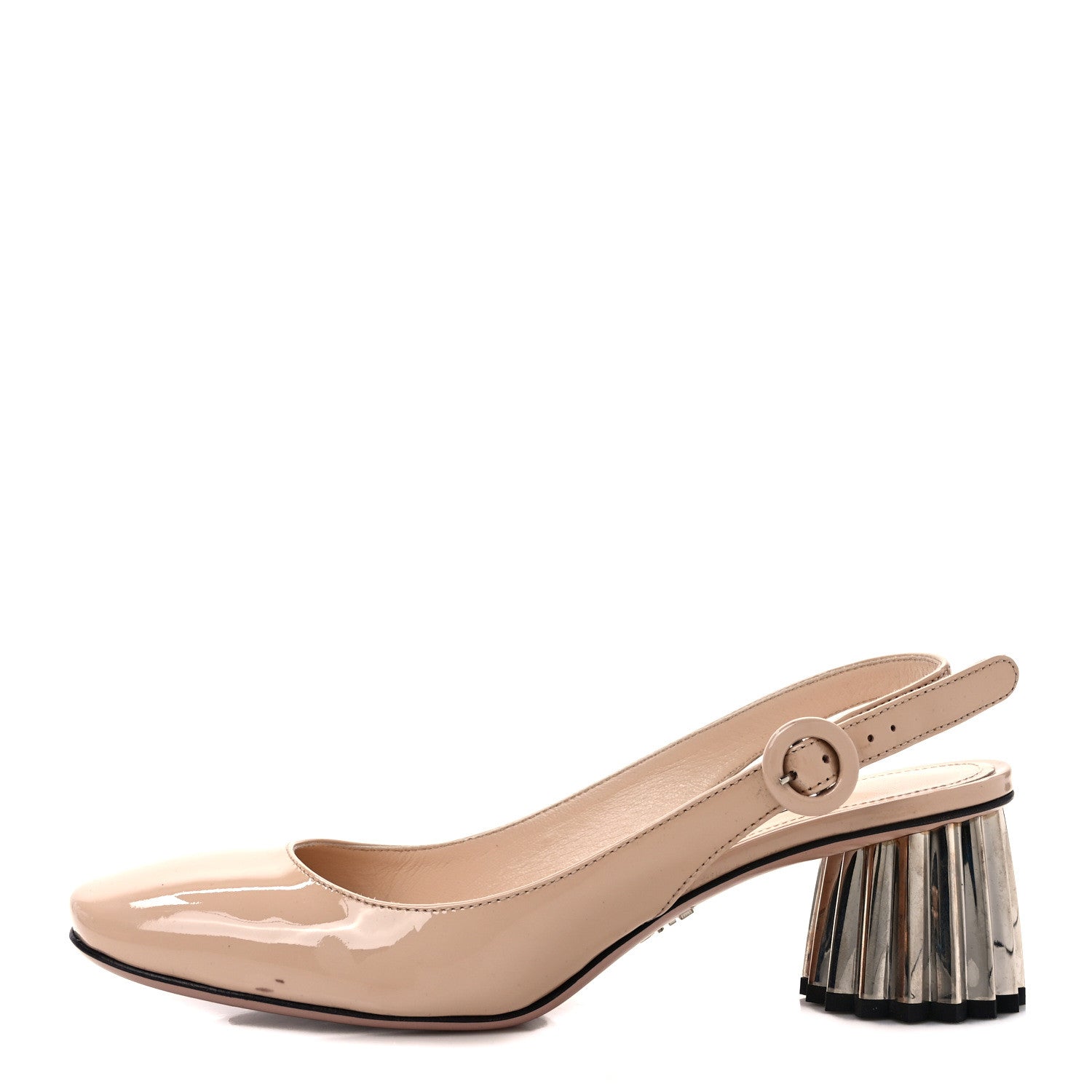 Prada Patent Slingback Pumps 36 Cipria 1 of 8