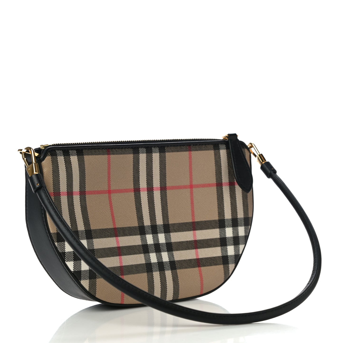 Vintage Check Calfskin Olympia Slim Pouch Archive Beige