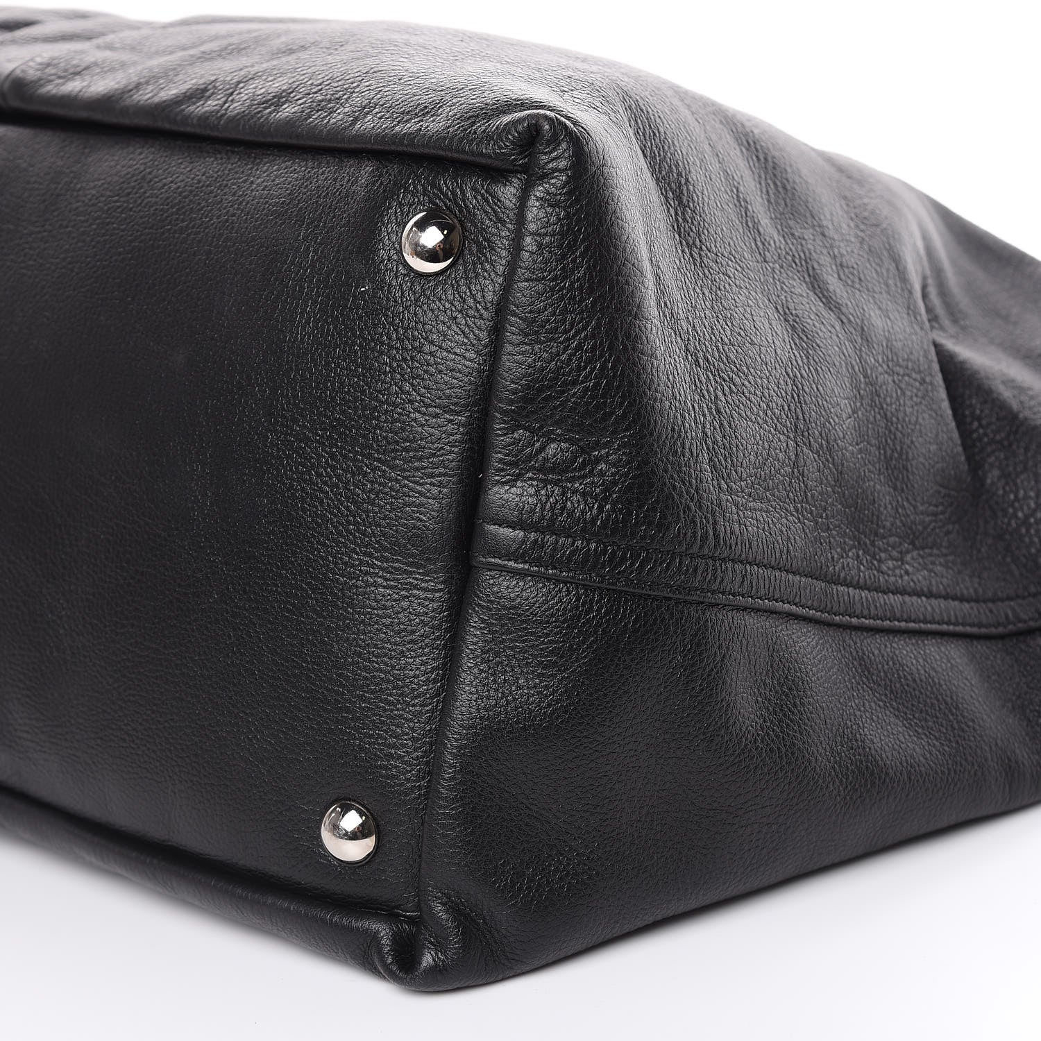 Saint Laurent Calfskin Sac Hamptons Weekender Bag Black 9 of 12