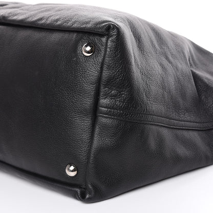 Saint Laurent Calfskin Sac Hamptons Weekender Bag Black 9 of 12