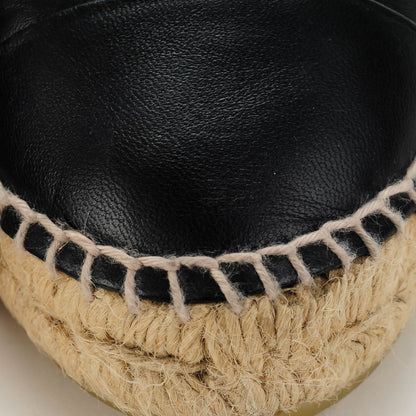 Chanel Lambskin CC Espadrilles 41 Black 7 of 8