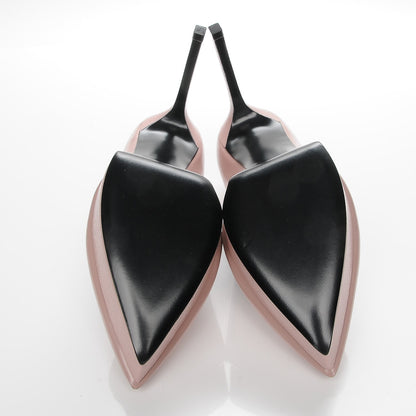 Saint Laurent Patent Grain de Poudre Janis 80 Pumps 38 Dusty Rose 5 of 9