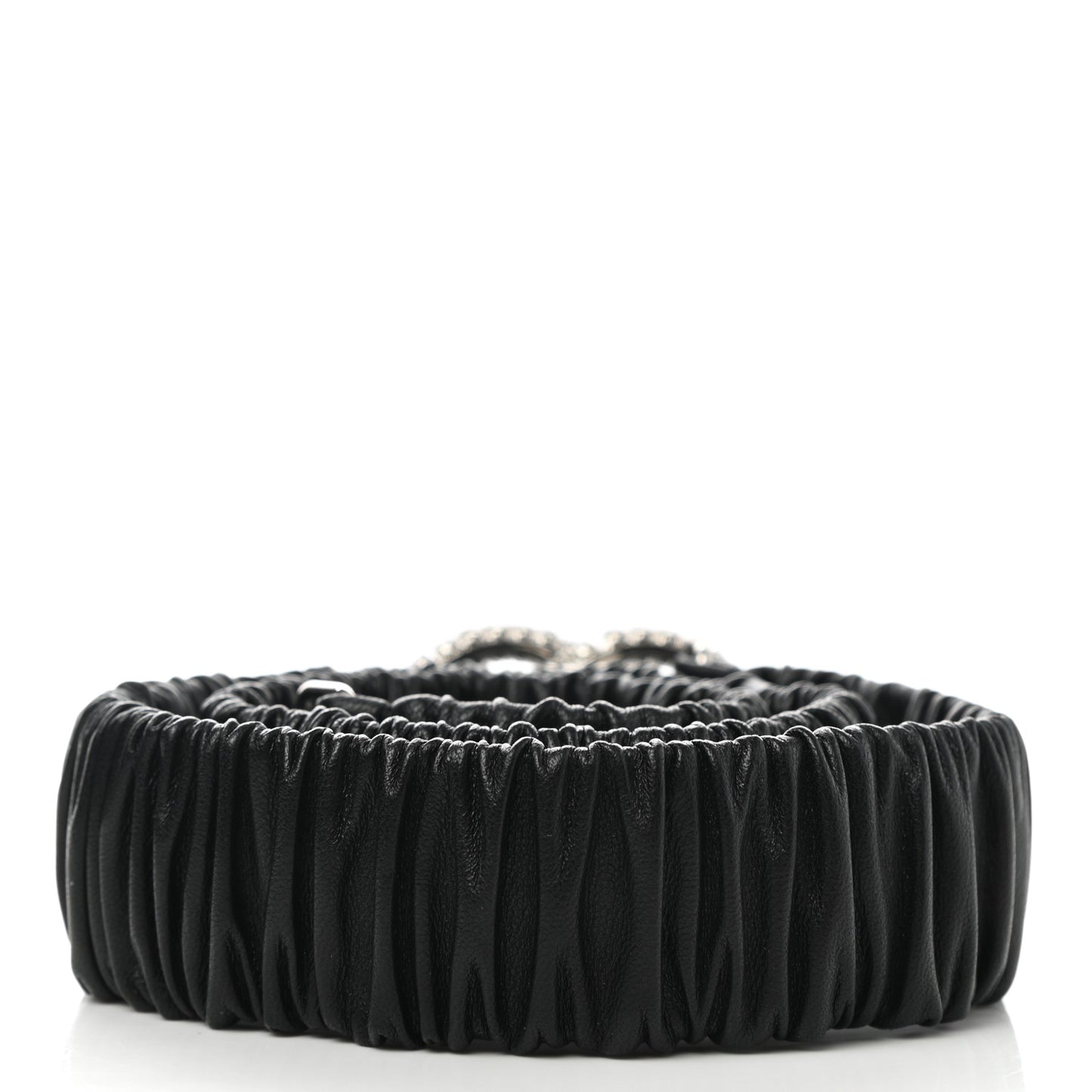 Calfskin Crystal CC Belt 70 28 Black