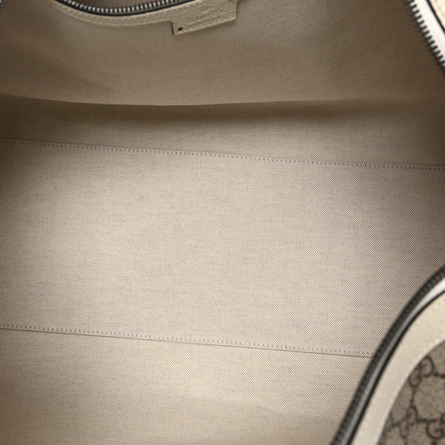 Gucci GG Supreme Monogram Textured Dollar Calfskin Web Medium Ophidia Duffle Bag Beige Ebony Mystic White 4 of 11