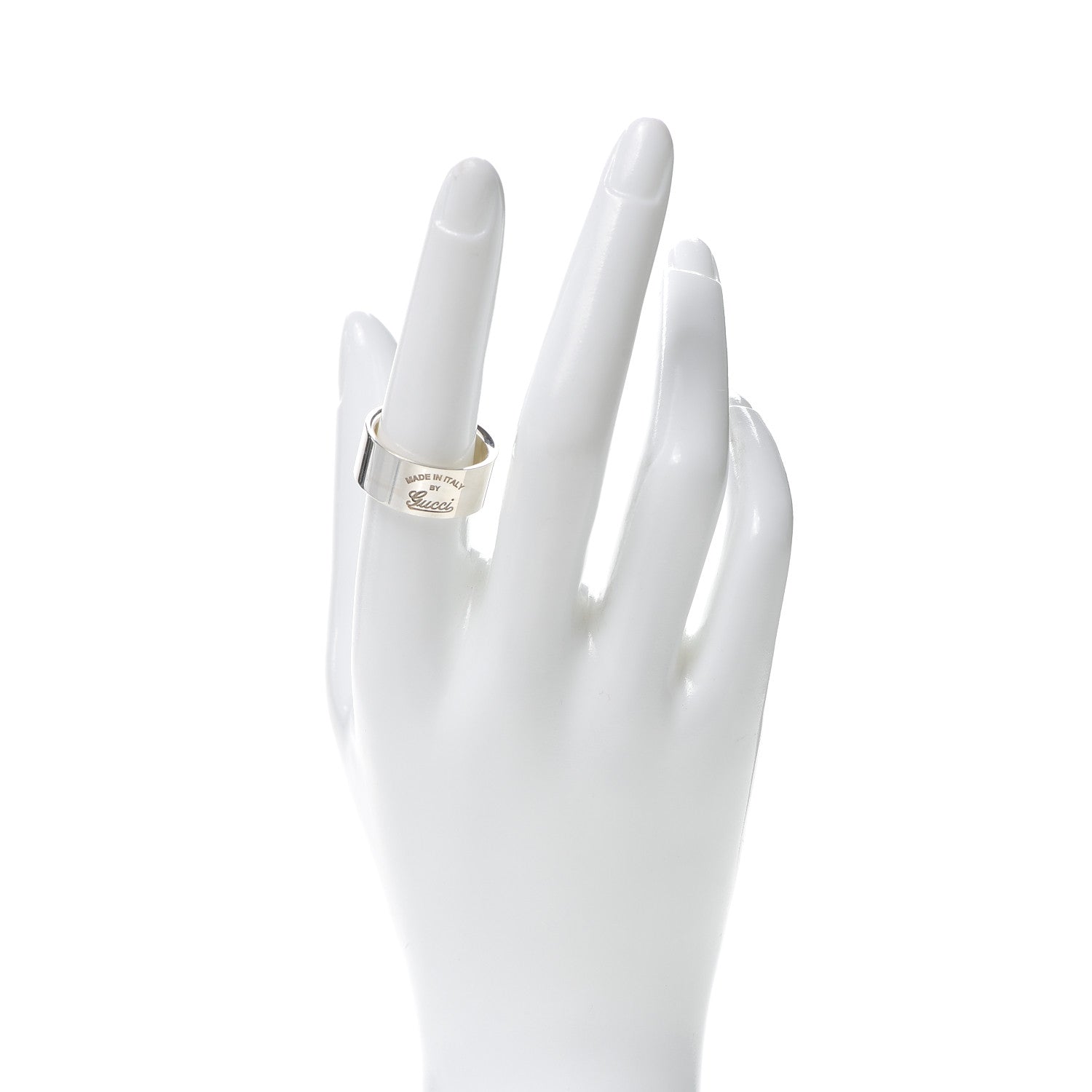 Gucci Sterling Silver Signature Band Ring 56 7.75 2 of 4