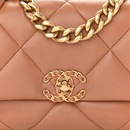 Chanel Lambskin Quilted Medium Chanel 19 Flap Brown 8 of 11