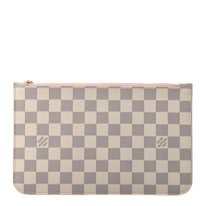 Louis Vuitton Damier Azur Neverfull MM GM Pochette Rose Ballerine 1 of 7