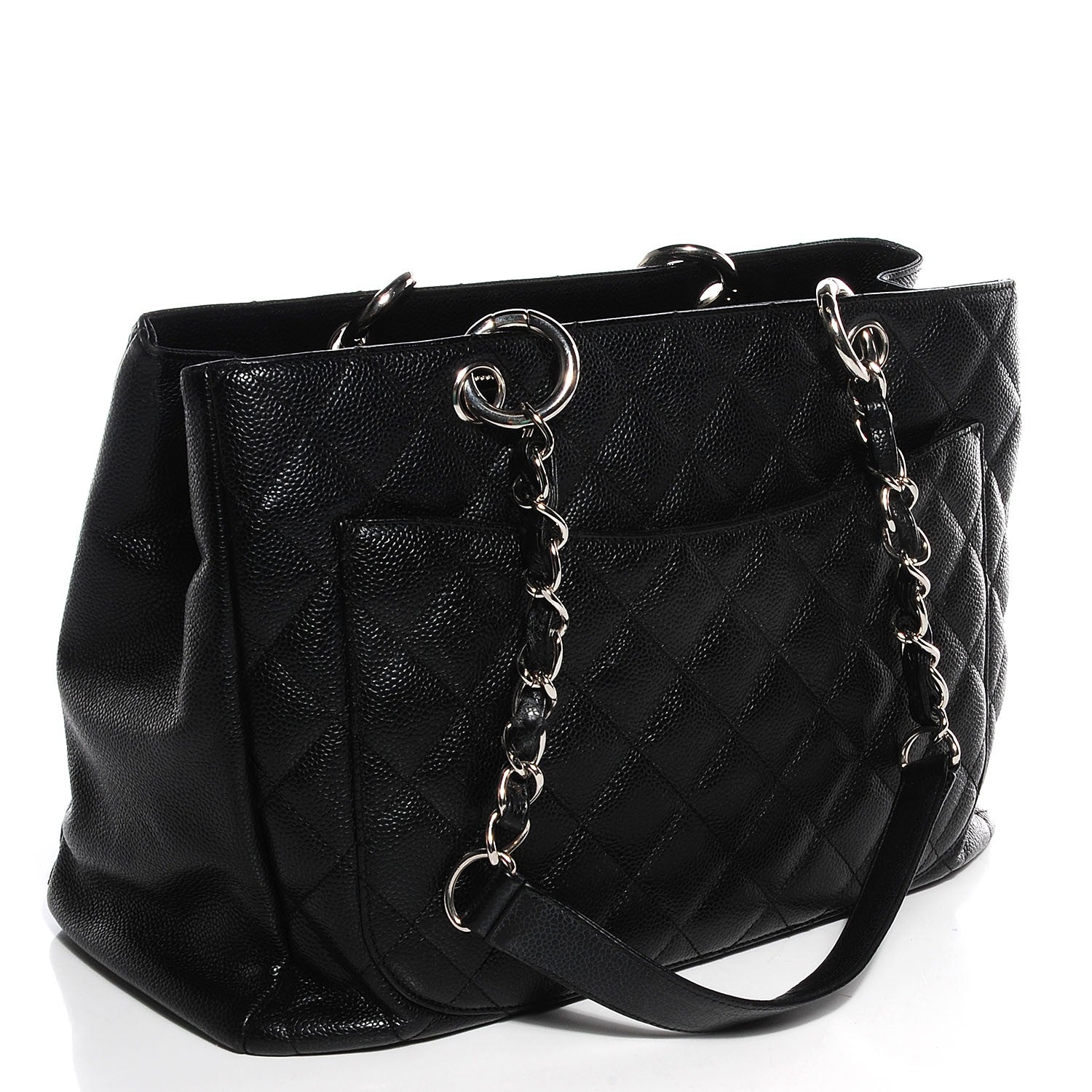 Chanel Caviar Quilted Grand Shopping Tote GST Black 3 of 7