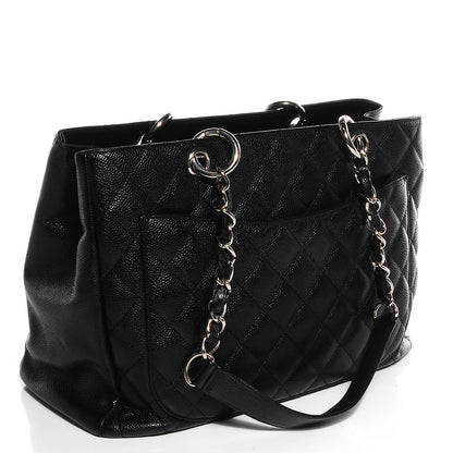 Chanel Caviar Quilted Grand Shopping Tote GST Black 3 of 7