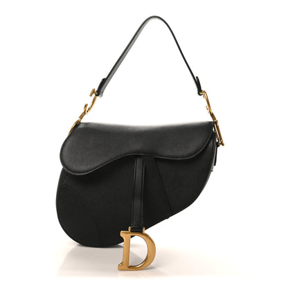 Christian Dior Grained Calfskin Saddle Bag Black 1 of 10