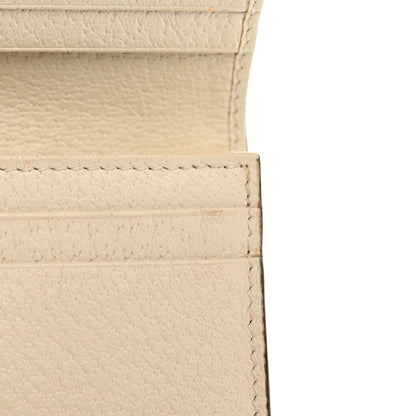 Gucci Textured Calfskin Web Ophidia Card Case Mystic White 9 of 11
