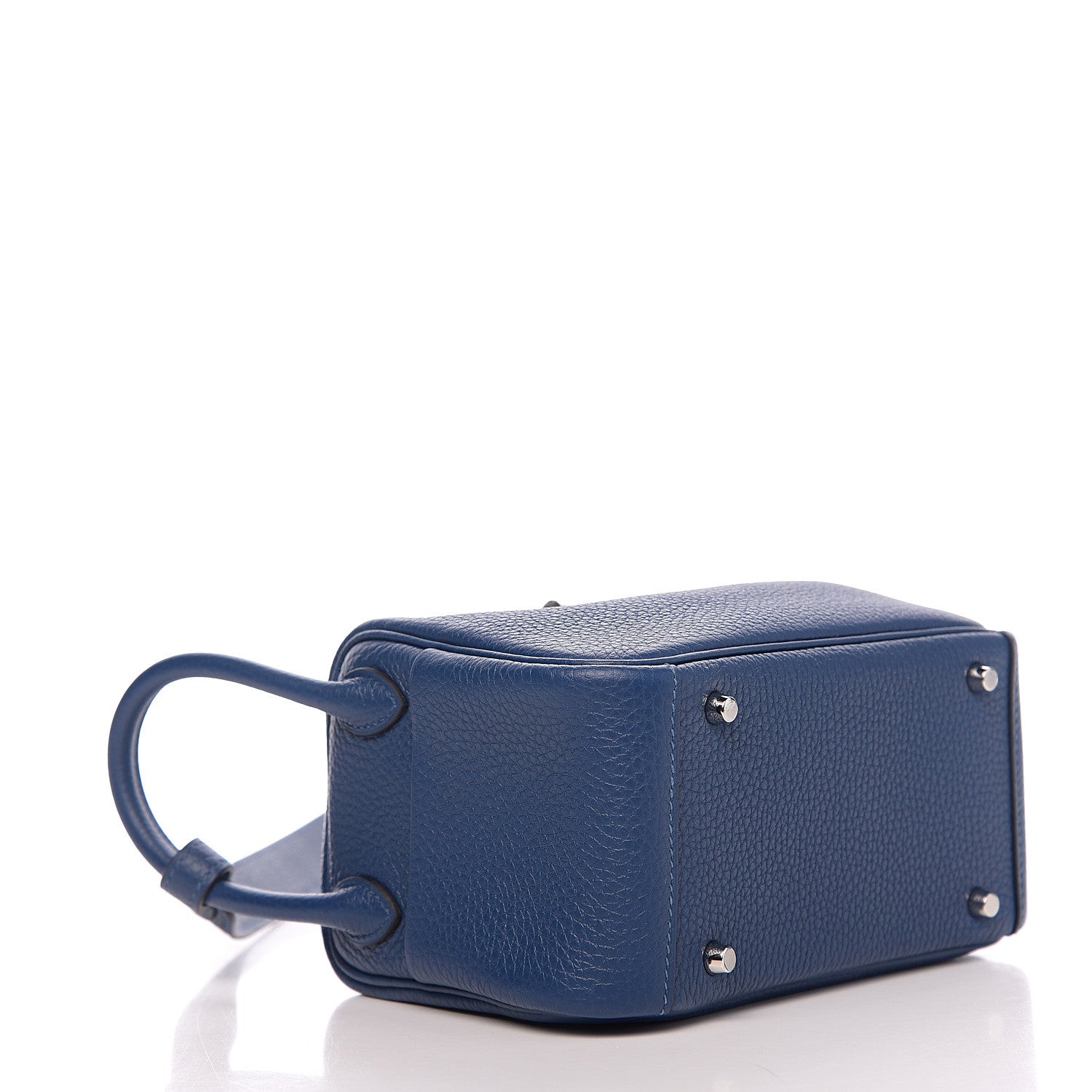 Hermes Taurillon Clemence Mini Lindy 20 Deep Bleu 3 of 9