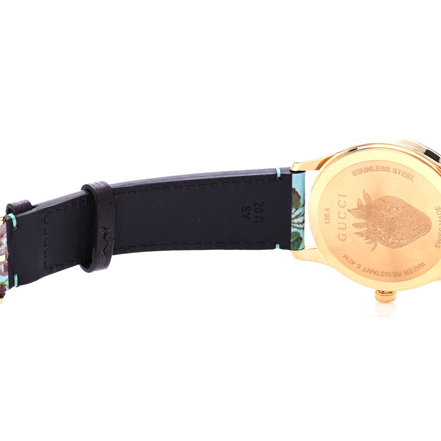 Stainless Steel Calfskin 38mm G-Timeless Floral Quartz Watch Blue