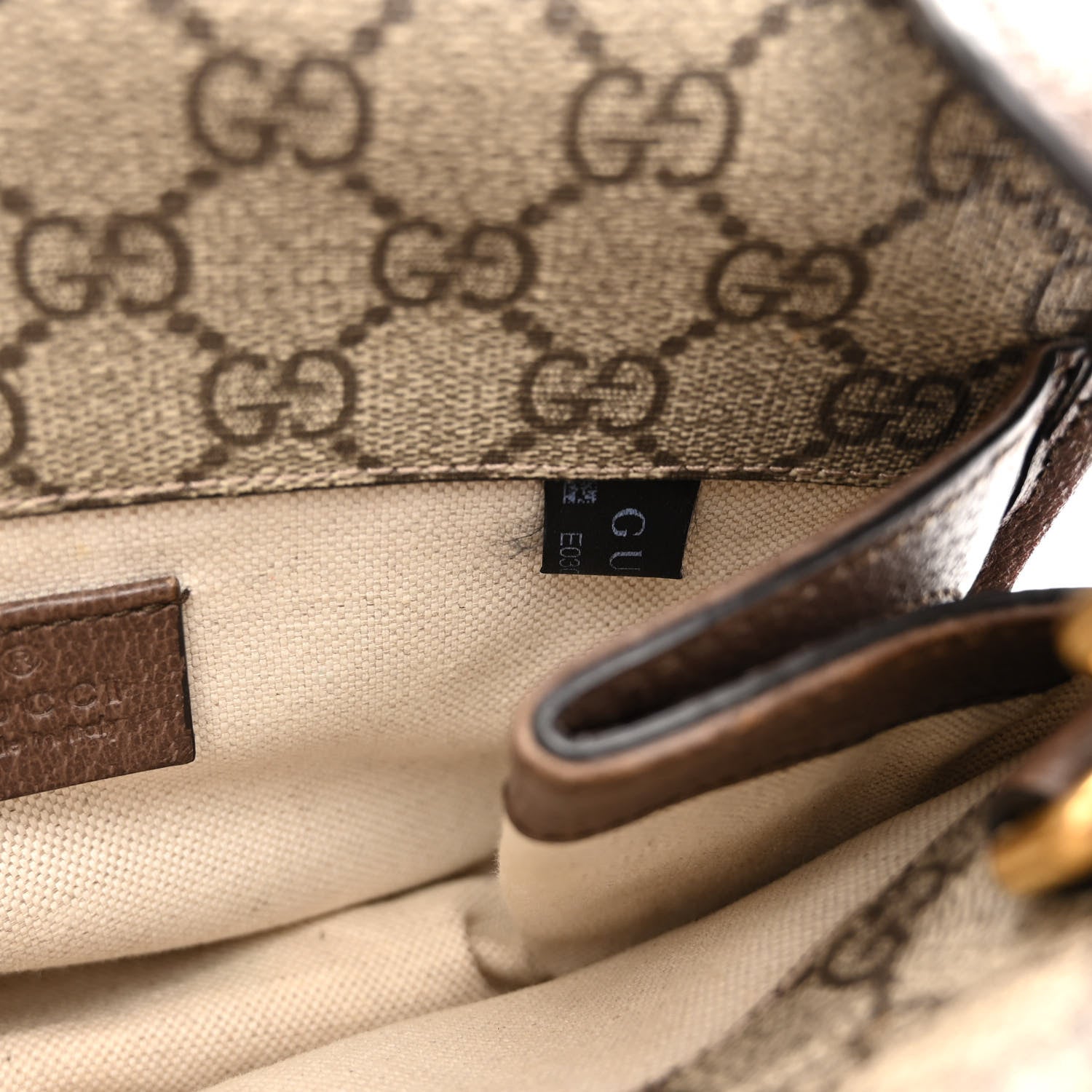 Gucci GG Supreme Monogram Web Small Neo Vintage Double Flap Messenger Bag Beige New Acero 8 of 11