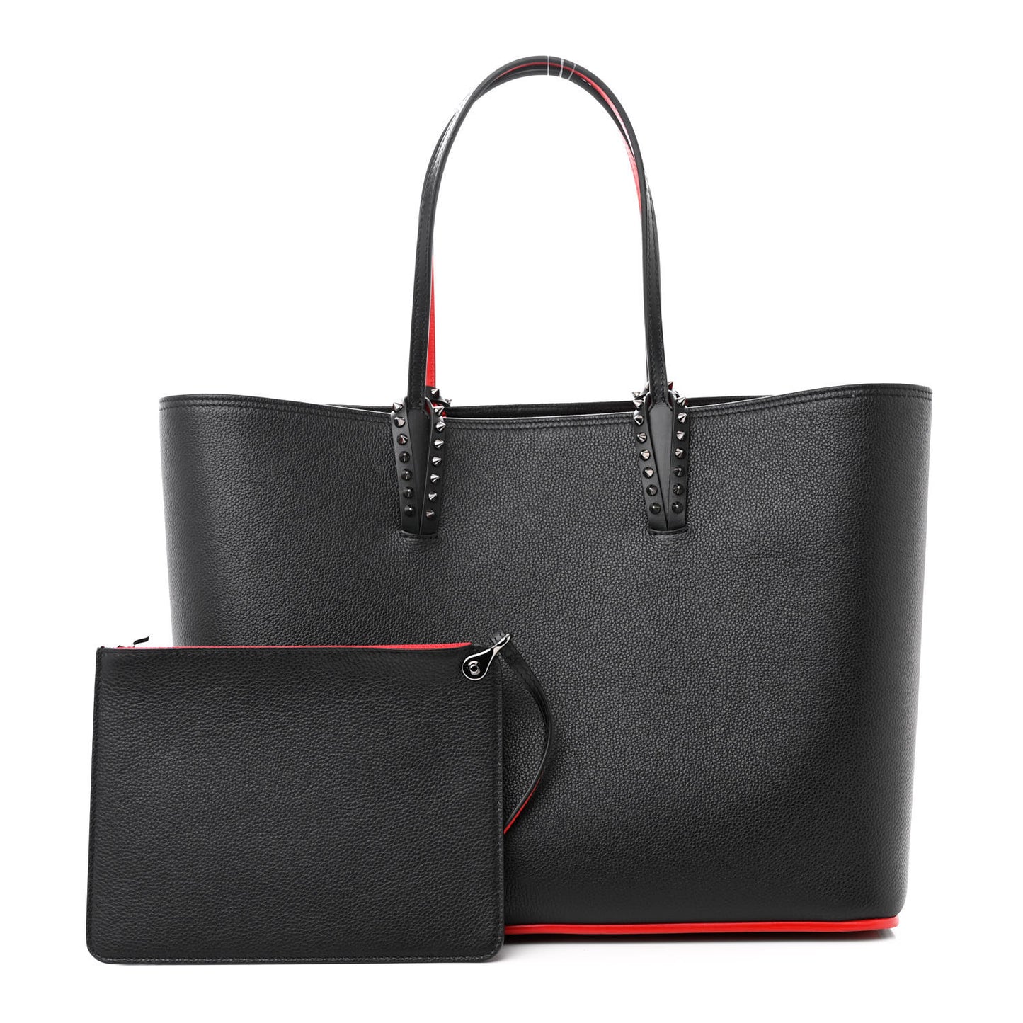 Calfskin Spikes East West Cabata Tote Black