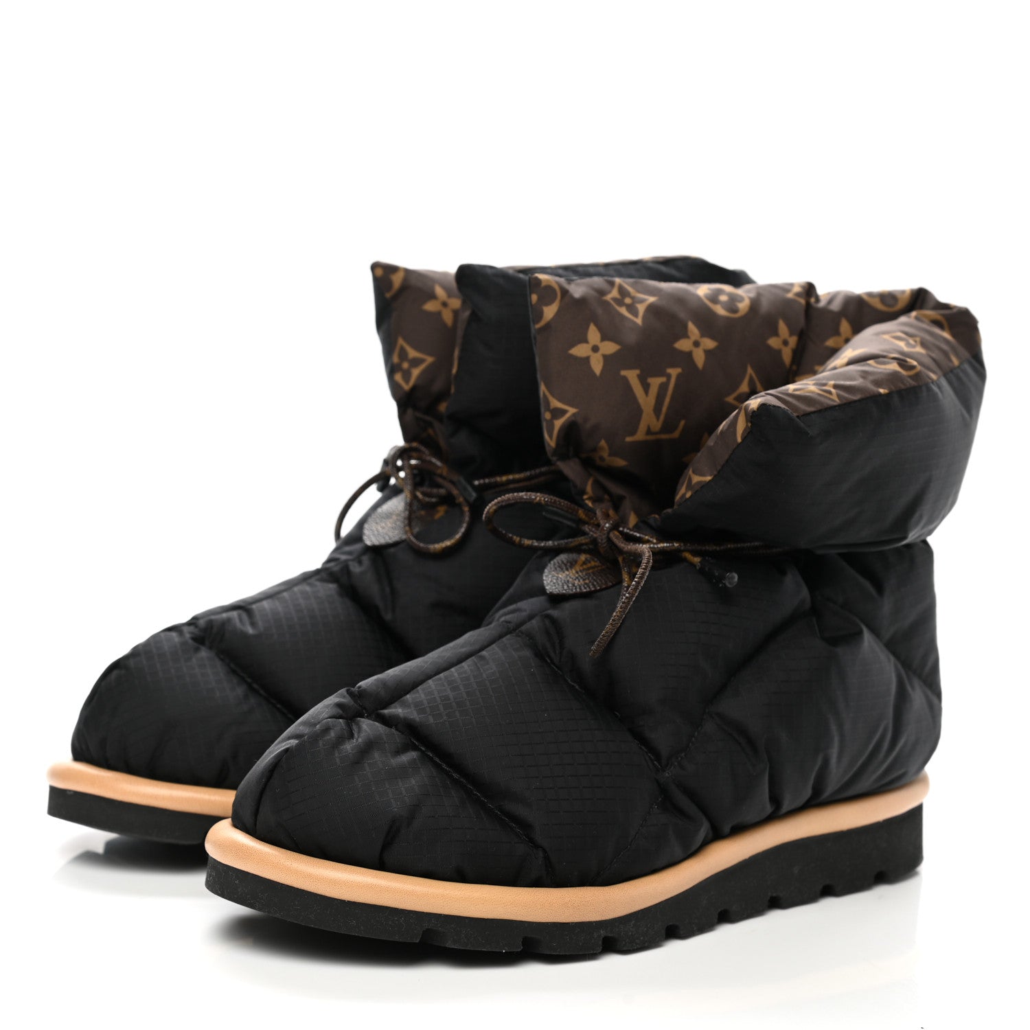 Louis Vuitton Nylon Monogram Pillow Comfort Ankle Boot 39 Black 3 of 7