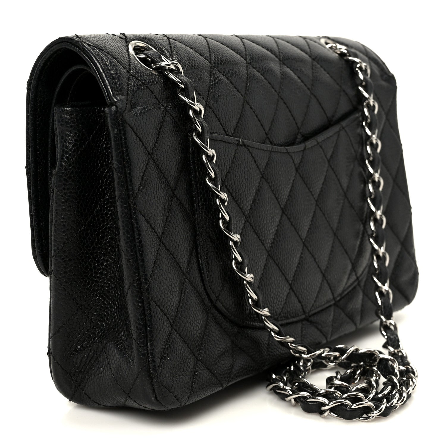 Chanel Caviar Quilted Medium Double Flap Black 3 of 13