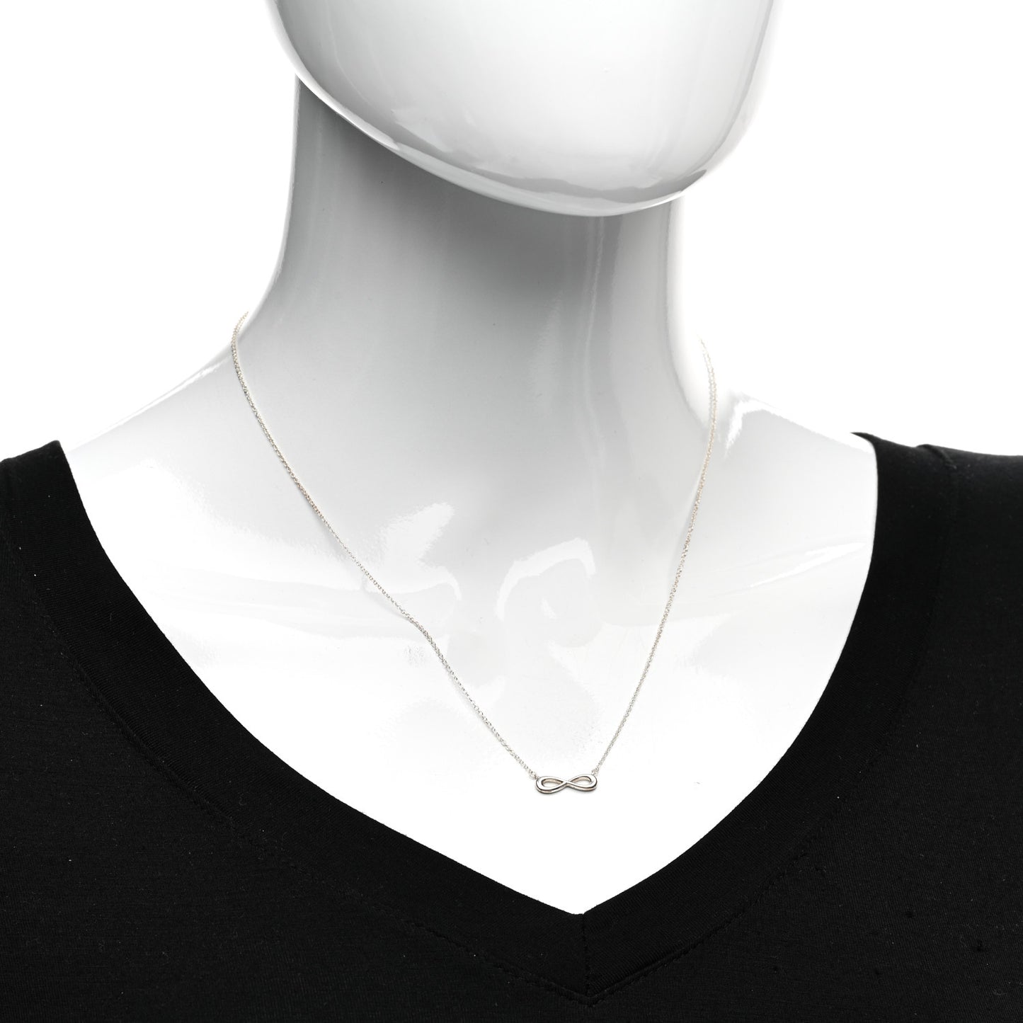 Sterling Silver Mini Infinity Pendant Necklace