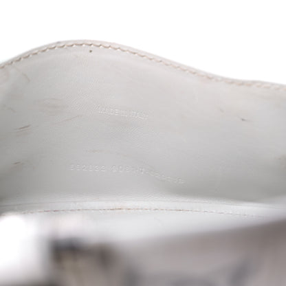 Balenciaga Box Calfskin Graffiti Logo Hourglass Top Handle Bag XS White Light Silver 6 of 16