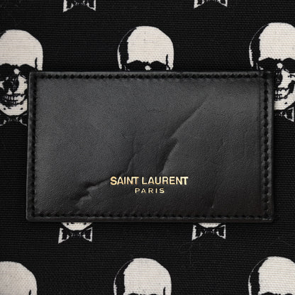 Saint Laurent Canvas Skull Print City Backpack Black 10 of 10