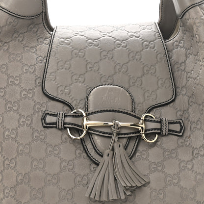 Gucci Soft Guccissima Medium Emily Hobo Storm Grey 8 of 15