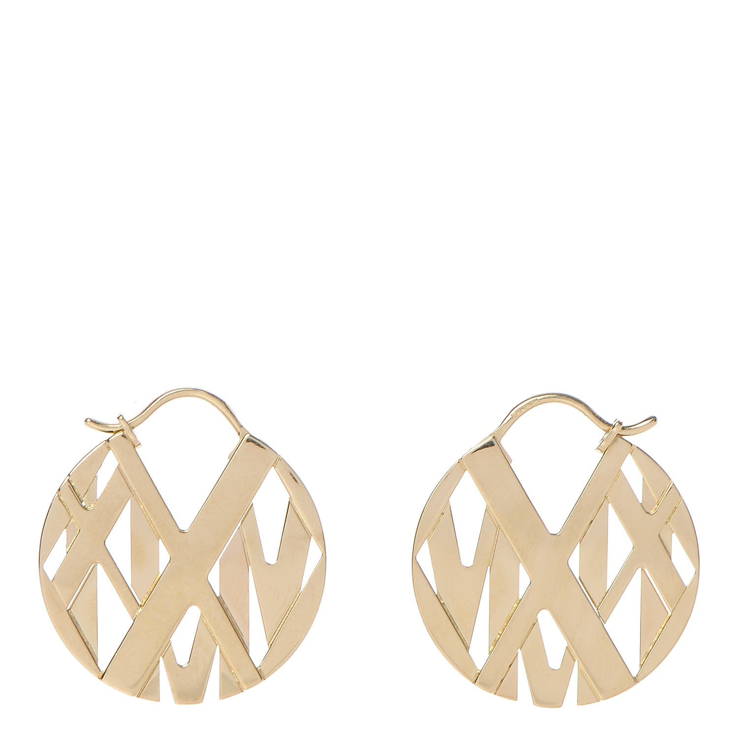 Tiffany 18K Yellow Gold Round Atlas Earrings 1 of 6