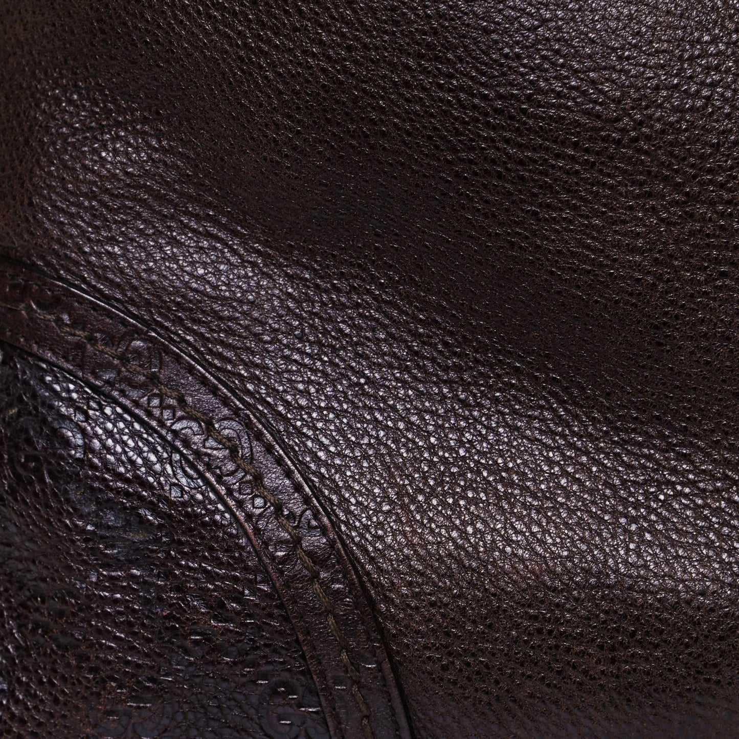 Calfskin Guccissima Trim Large Signoria Hobo Dark Brown