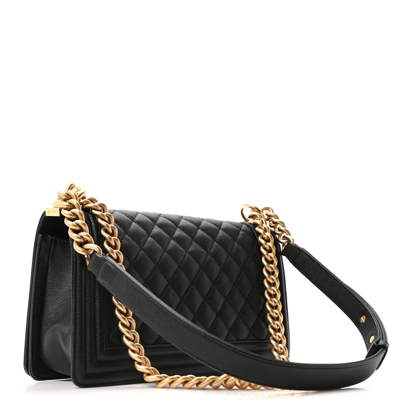 Caviar Quilted Medium Boy Flap Black