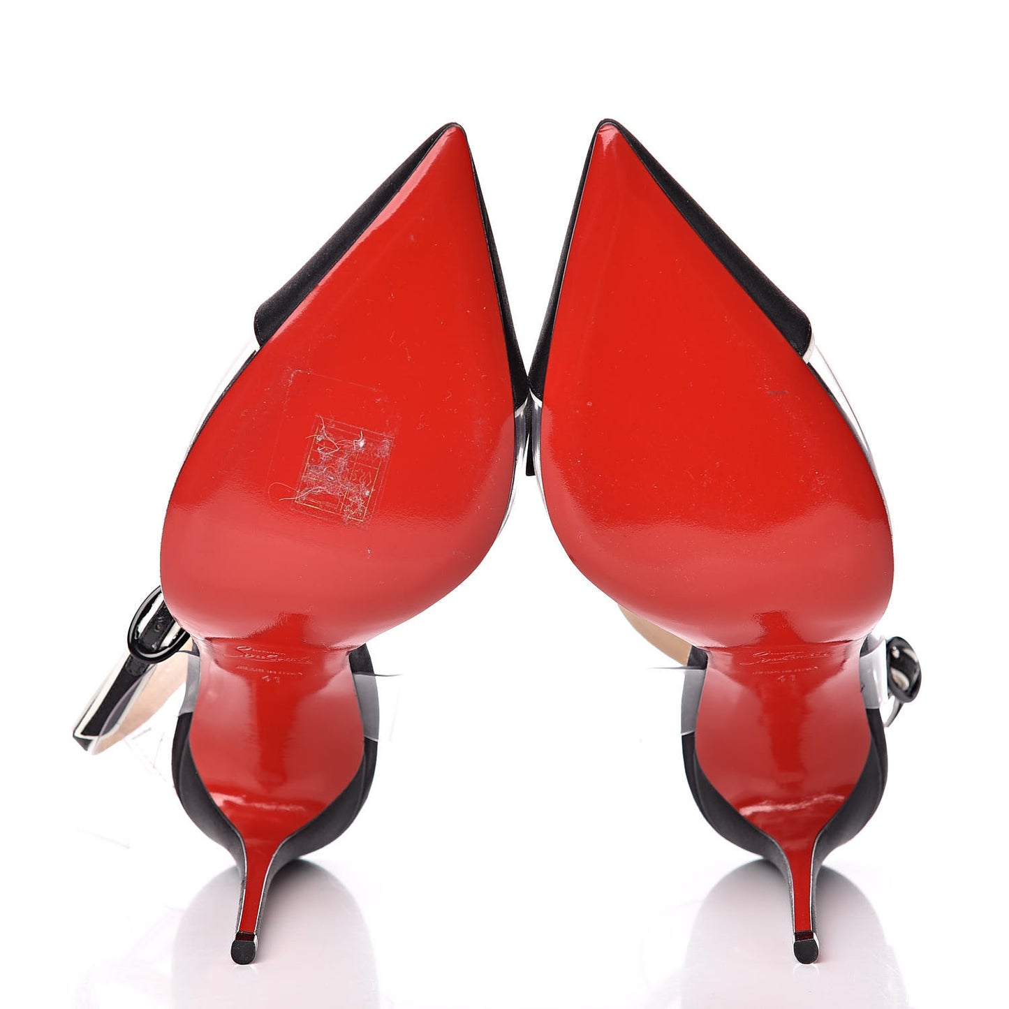Satin Patent PVC Naked Bow 100 Pumps 41 Black