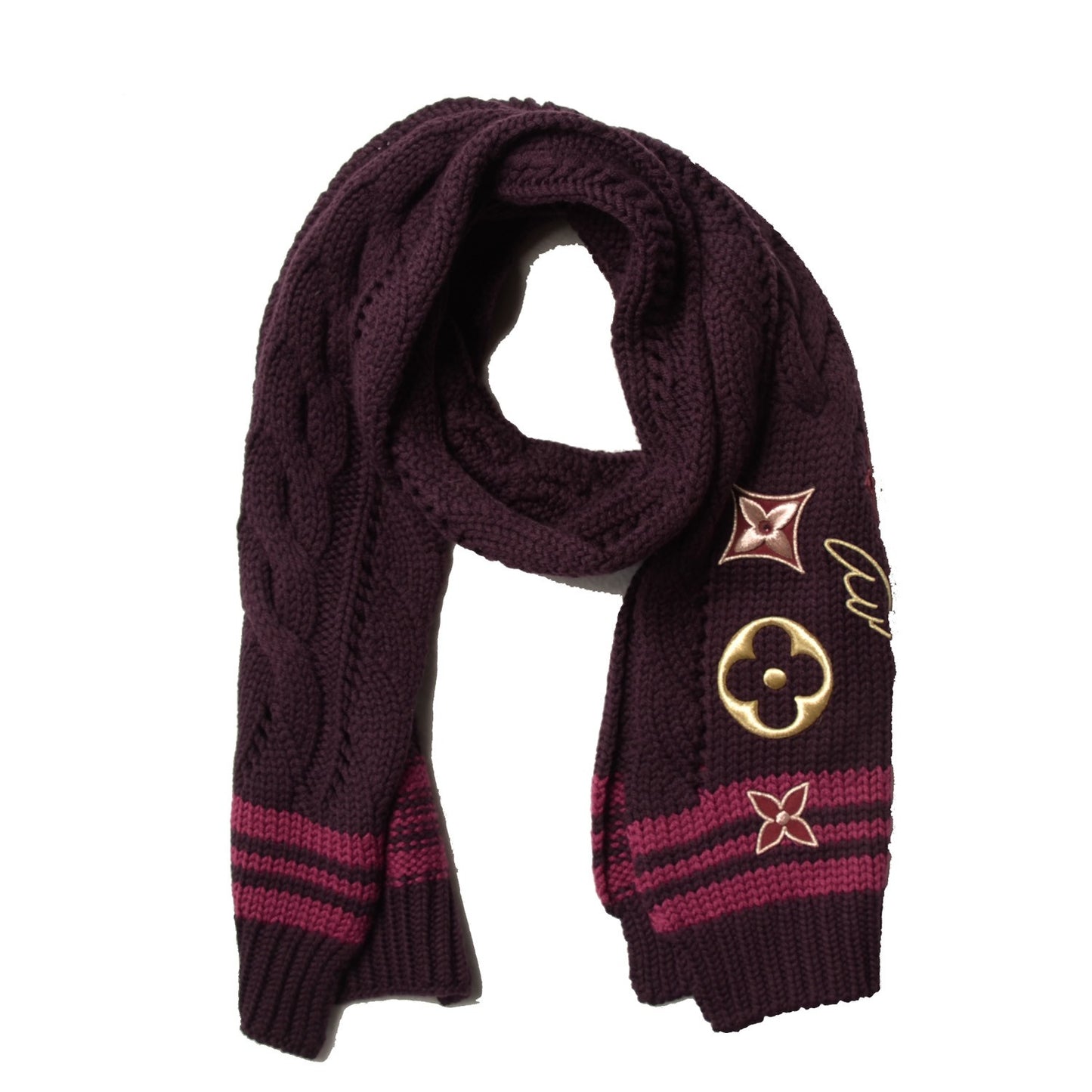Wool Logo Muffler Scarf