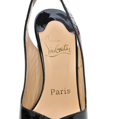 Christian Louboutin Patent Slingback Pumps 35.5 Black 9 of 9