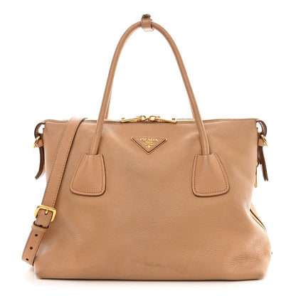 Prada Vitello Daino Side Zip Tote Naturale 1 of 21