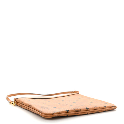 MCM Visetos Liz Shopper Tote Pouch Cognac 4 of 9