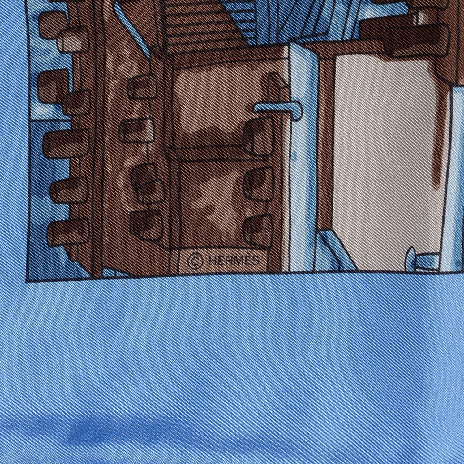 Hermes Silk Les Toits de Paris Scarf 90 4 of 5