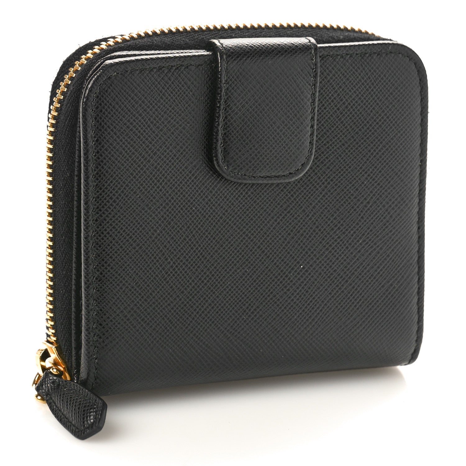 Prada Saffiano Metal Coin Purse Black 3 of 9