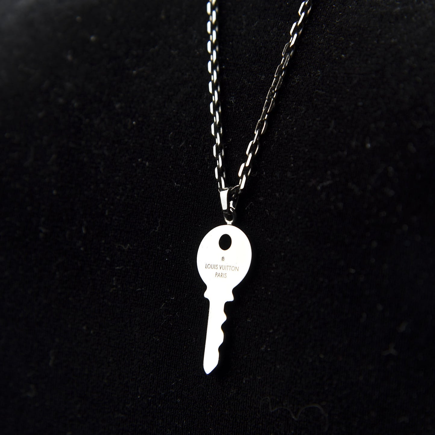 LV Initials Necklace Silver