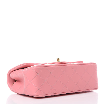 Chanel Lambskin Quilted Mini Rectangular Flap Pink 4 of 13