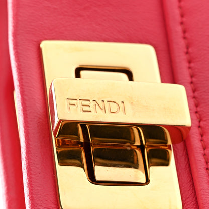Fendi Nappa Stacked Bar Mini Peekaboo Iconic Satchel Lampone 14 of 15