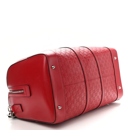 Gucci Guccissima Signature Large Duffle Hibiscus Red 4 of 10
