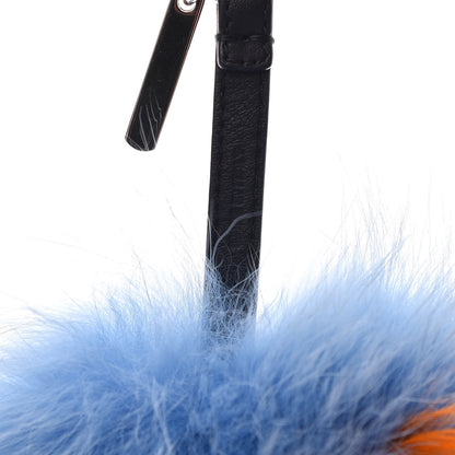 Fendi Fox Rabbit Goat Mink Fur Vitello Flamingo Dawny Monster Bag Bug Charm Azzurro Sky Orange Multicolor 3 of 5