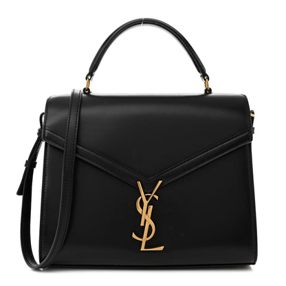 Saint Laurent Smooth Calfskin Medium Classic Monogram Cassandra Top Handle Black Rouge Legion 1 of 16
